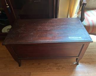 
#11	Handmade Wood Trunk w/brass handles - 32x17x18	 $50.00 
