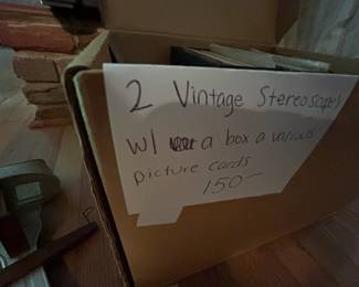 #127	2 Stereoscopes w/box of Various Picture Cards	 $150.00 
