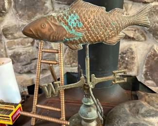 #139	Copper Fish Weather Vane - 14" Tall	 $40.00 
