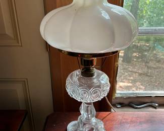 #67	22" glass base lamp	 $100.00 
