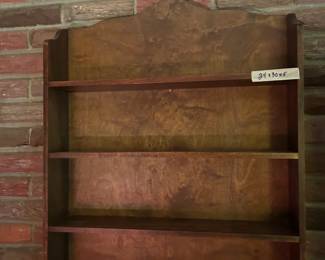 #50	Hanging shelf wood with 3 shelves 24x30x5	 $30.00 
