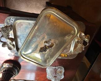 #70	Tray with lid silver plated grape cluster design (with any standard casserole dish)	 $50.00 
