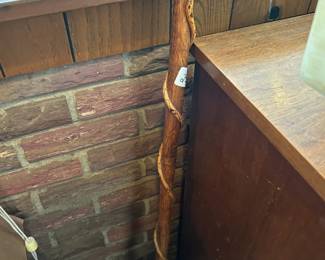 #133	Wood Cane w/carved Snake  - 37" Tall	 $25.00 
