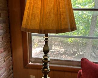 #57	Lamp heavy mid-century 42" brass lamp	 $100.00 
