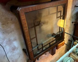 #58	Asian style glass top coffee table 42x42x16	 $75.00 
