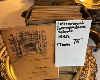 #72	17 books International Correspondence Schools 1940's in canvas military bag	 $75.00 
