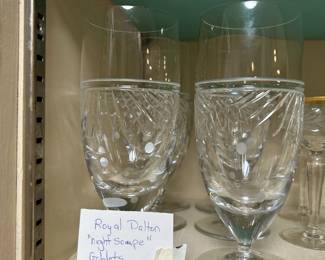 #167	Royal Daulton "nightscape" 6 pc Goblets	 $36.00 
