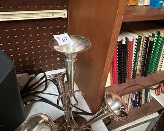 #150	Silverplate  4 trumpet Vases	 $60.00 
