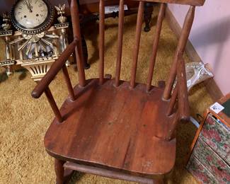 #109	Wood kids Rocking Chair	 $20.00 
