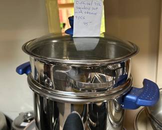 #166	Diffusal 4 pc Stainless Pot w/Steamer	 $45.00 
