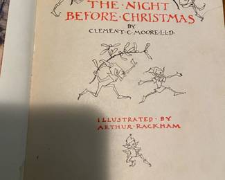 #228	book DR	the Night before Christmas illustrated by Arthur Rackham 1931	 $400.00 			
