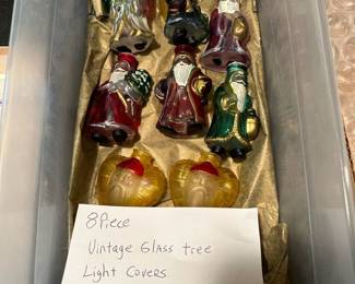 #175	Vintage Glass Tree Light Covers - set of 8	 $20.00 
