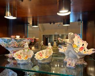 Majolica pottery pieces