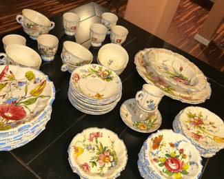 Majolica pottery set (Made in Italy) rare!