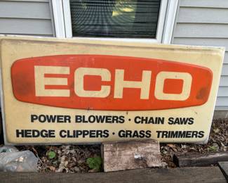 One large sign 