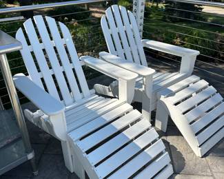 Composite Adirondack Chair and foot stool 