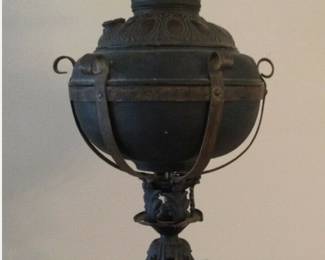 Antique Iron and Brass/Bronze 1890s Royal Piano Floor Lamp