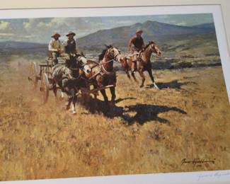 Franklin Mint Gold Medal Portfolio of WESTERN ART (Set of 10) Signed Prints.   1 of 10