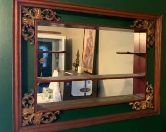 MCM mirror backed shadow box