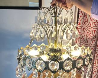 Hollywood Regency Waterfall Chandelier 