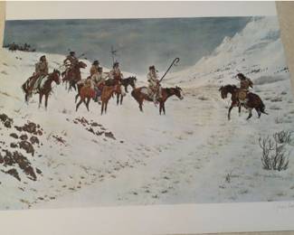 Franklin Mint Gold Medal Portfolio of WESTERN ART (Set of 10) Signed Prints. ...1 of 10