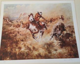 Franklin Mint Gold Medal Portfolio of WESTERN ART (Set of 10) Signed Prints.  1 of 10
