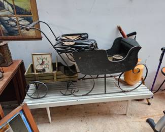Antique Childs Sleigh Buggy