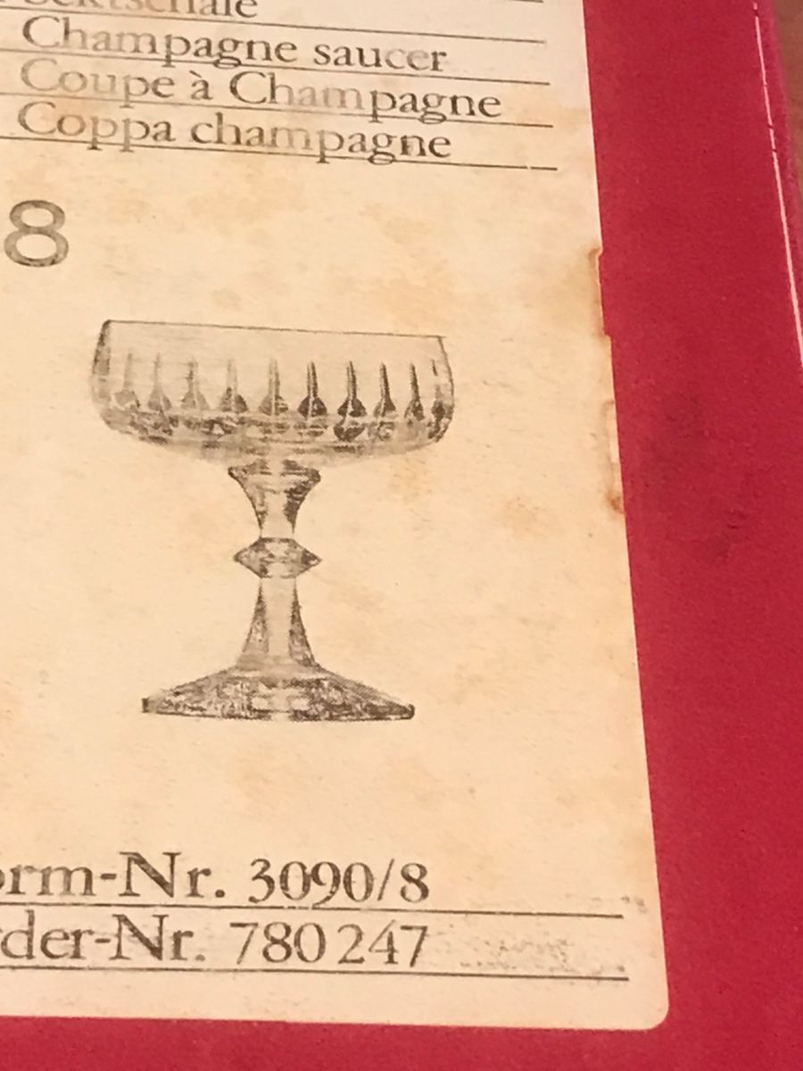 German Blei crystal service 12 four glasses