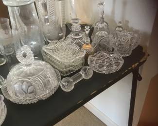 Pressed glass and cut glass item