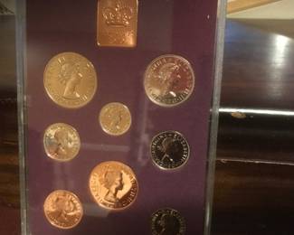 1970 proof set coins Great Britain