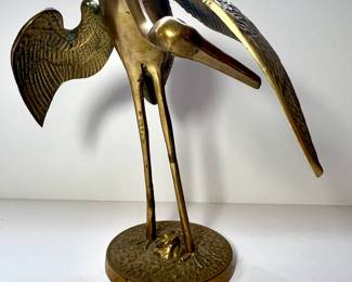 Brass sea bird figurine