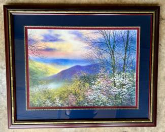 Framed print "April Showers" numbered and signed by Robert A. Tino with COA (#800/950)
