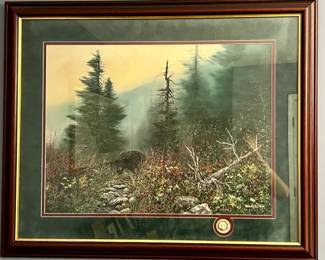 Framed 10th Anniversary print "Thunder in the Thicket" numbered and signed by Robert A. Tino with COA (#661/950)
