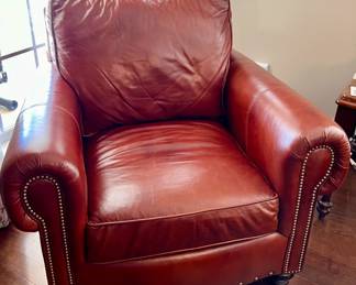 Red leather armchair 