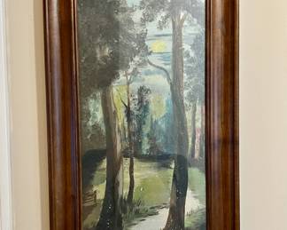 Framed painting signed by Nell Tipton