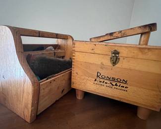 Vintage shoe shine kits