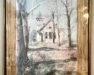 Framed print signed by Robert Birdwell