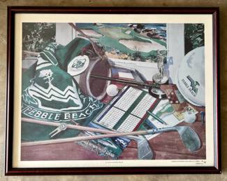 Framed print "The Score at Pebble Creek"