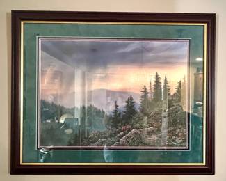 Framed print "High Country Rain" numbered and signed by Robert A. Tino with COA (#665/950)