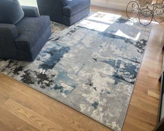 Silver/Ash Gray/Ivory/Ocean Blue-Faded, Distressed