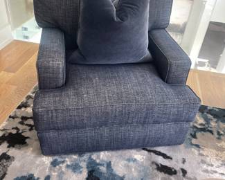 Bernhardt Customized Swivel Chair With Track Arms