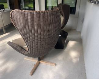 Pair of Adagio Tall Wing-back Patio Chair with Cushions