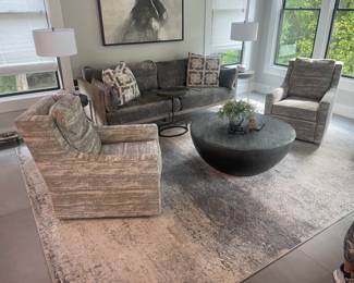 West Main Mia Grey Upholstered Sofa