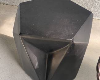 Hexagonal Top Faceted Coffee Table Black