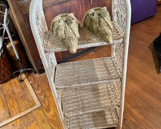 Wicker shelf