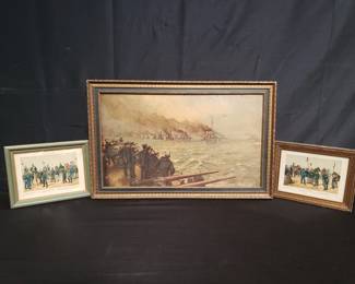 Lot # : 359 - Group of framed military prints
