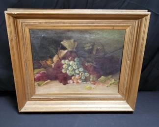 Lot # : 106 - Vintage still life oil on canvas

