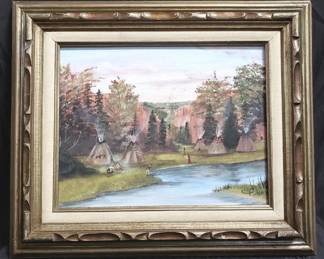 Lot # : 22 - Oil on board, initial-signed lower right
