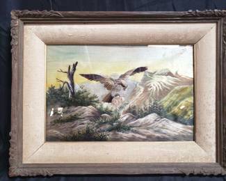 Lot # : 23 - Framed embroidered art
