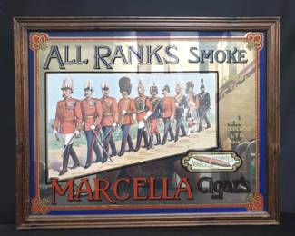 Lot # : 59 - Marcella Cigars advertising mirror
